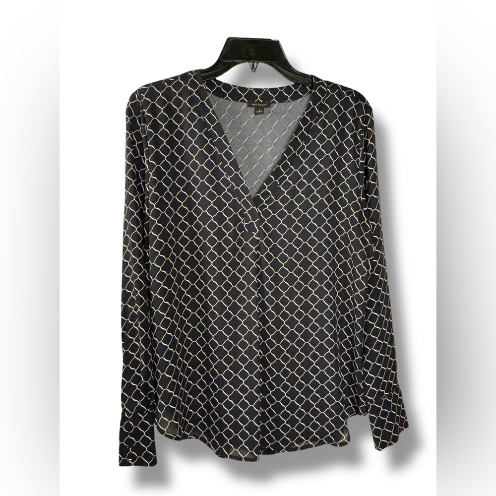 Ann Taylor geometric print blouse